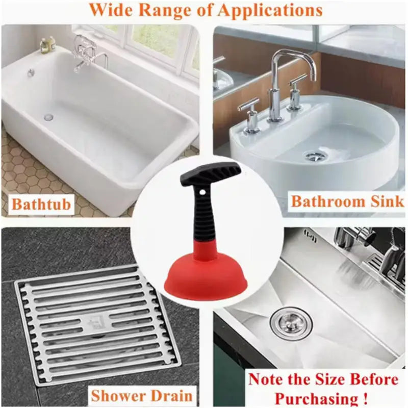 Plunger Drain Unblocker – Heavy-Duty Bathroom Sink Toilet Bath Plunger With Slip-Proof Handle, Fall 2026 Home Essential