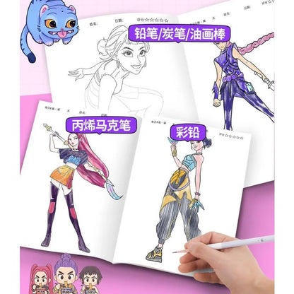 Kpop Coloring Book Anime Style For Kids Back To School 2026 Creative Activity Gift Trend