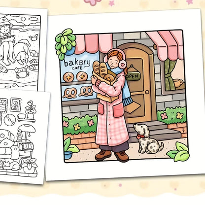 Coloring Book For Adults And Teens Cozy Warm Space Theme Fall 2025 Relaxation Gift For Solo Leisure