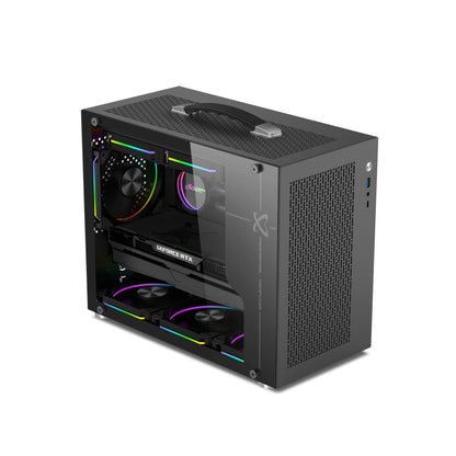 Mini ITX PC Case Transparent Side 240mm Water Cooling