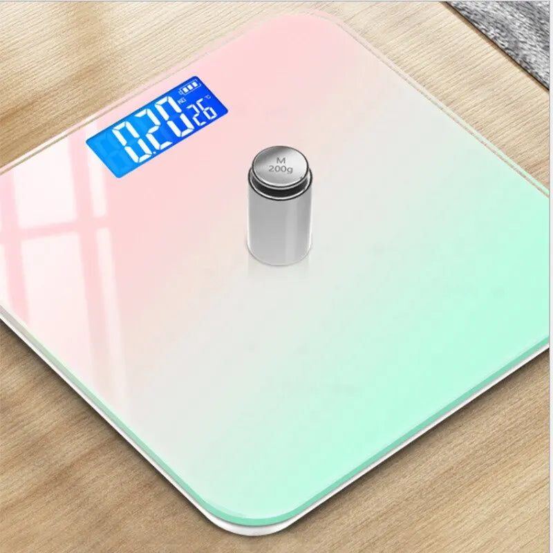 Digital Body Scale Gradient Glass 26 x 26 cm Bathroom Weight Scale Fall 2025 Accurate LED Display