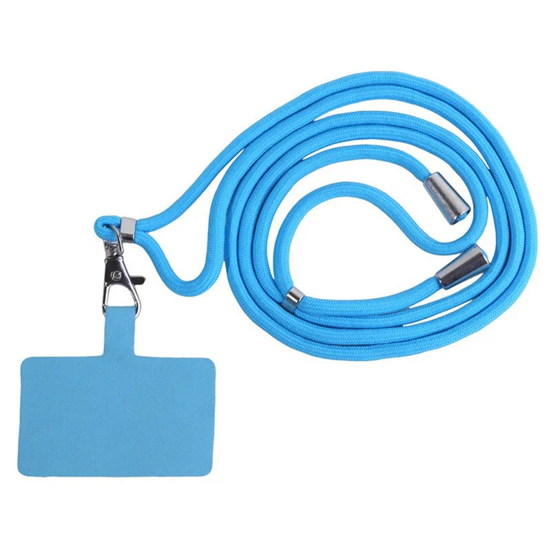 Adjustable Detachable Phone Lanyard with Card Holder & Carabiner - 13 Colors, Nylon Strap Accessory