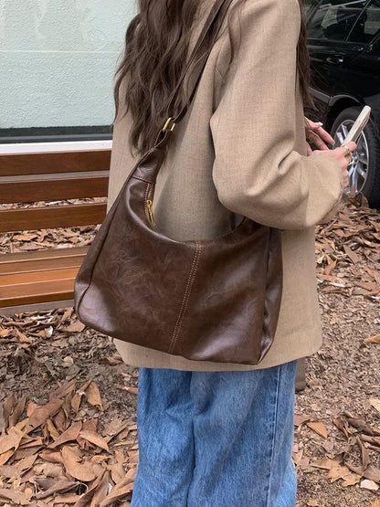 Soft Versatile Womens Hobo Bag - Slouchy, Faux Leather