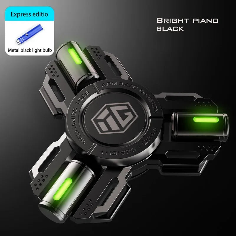 Glow Fidget Spinner Alloy EDC Long Spin Stress Relief