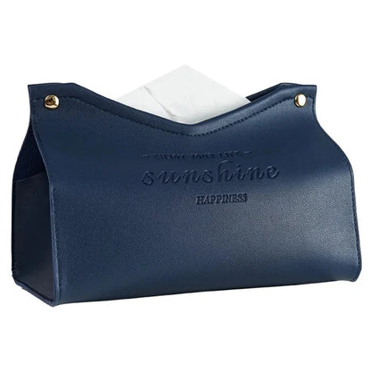Leather Tissue Box - Nordic Car & Home Decor, Large Storage Napkin Holder