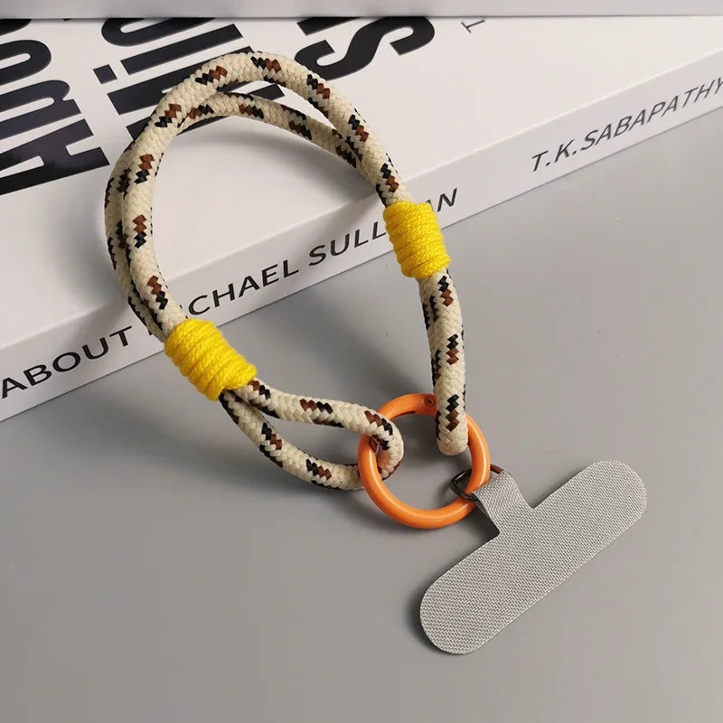 Universal Mobile Phone Lanyard with Anti-Loss Wrist Strap & Accessories - Stylish Two-Strand Design