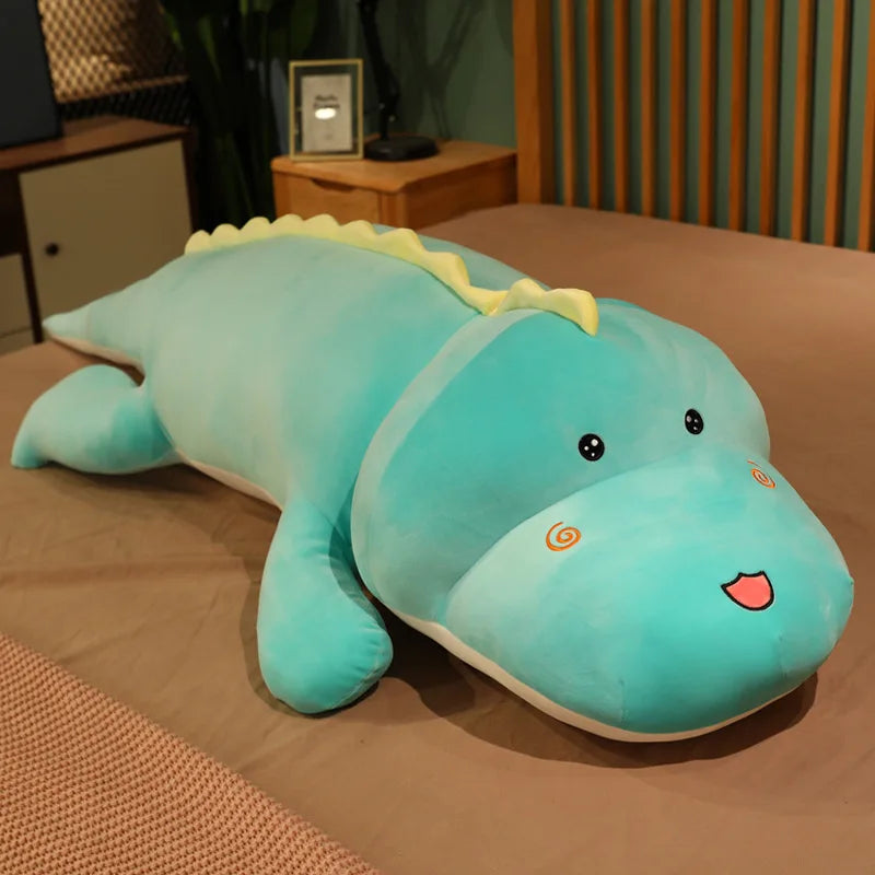 80CM Cute Dinosaur Plush Toy - Soft Cartoon Pillow for Kids
