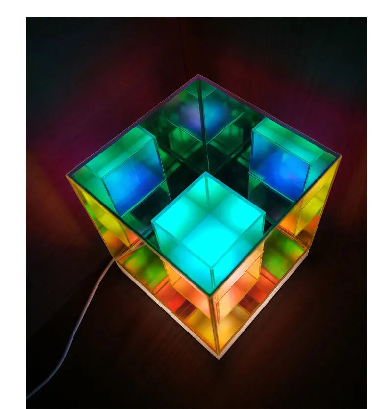 LED Night Light USB Dimmable Pyramid Lamp Ambient Bedroom Decor Fall 2025 Mood Lighting Gift