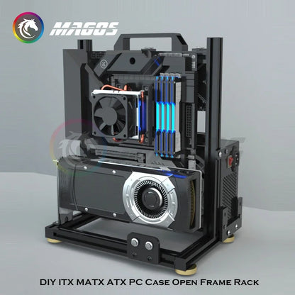 Open Frame PC Case Modular ATX MATX ITX Aluminum Rack