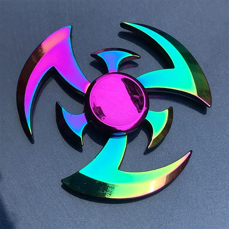 Fidget Spinner Metal Toy Rainbow Spinner R118 60mm Stress Relief for Adults and Kids