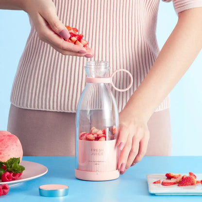 Portable Blender 350ml Wireless USB Juicer Cup Travel Bottle Smoothie Extractor TikTok Viral Summer 2026 Gift