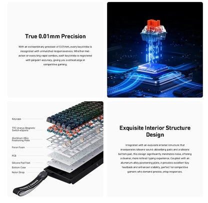Hall Effect 68 Key Magnetic Gaming Keyboard Topographic RGB