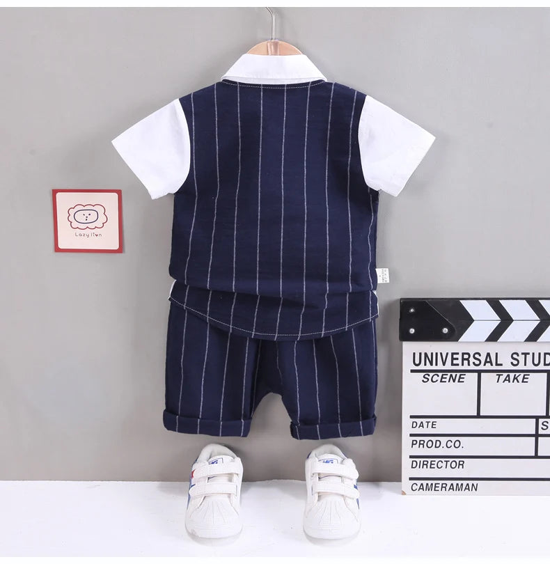 Alternative layout of the boys short sleeve shirt and shorts set - view 19