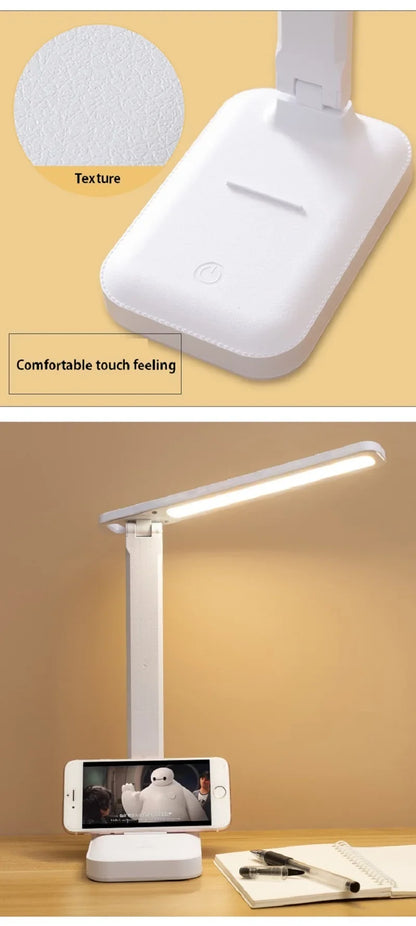LED Desk Lamp Touch Dimmable Rechargeable Eye Protection