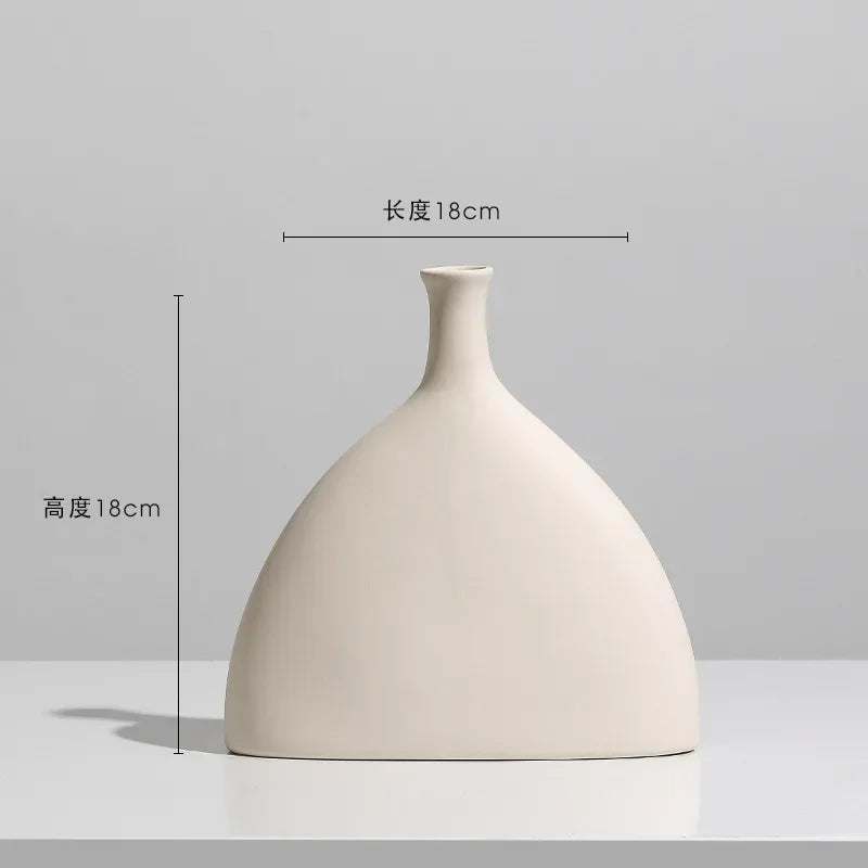 Ceramic Vase Embryo Sculptural Tabletop Vase Nordic Minimalist Home Decor Fall 2025 Ideal For Dry Flower Display