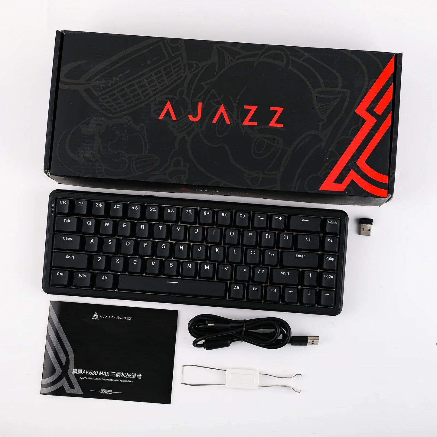 Mechanical Keyboard 68Key Wireless Bluetooth RGB Hall Effect