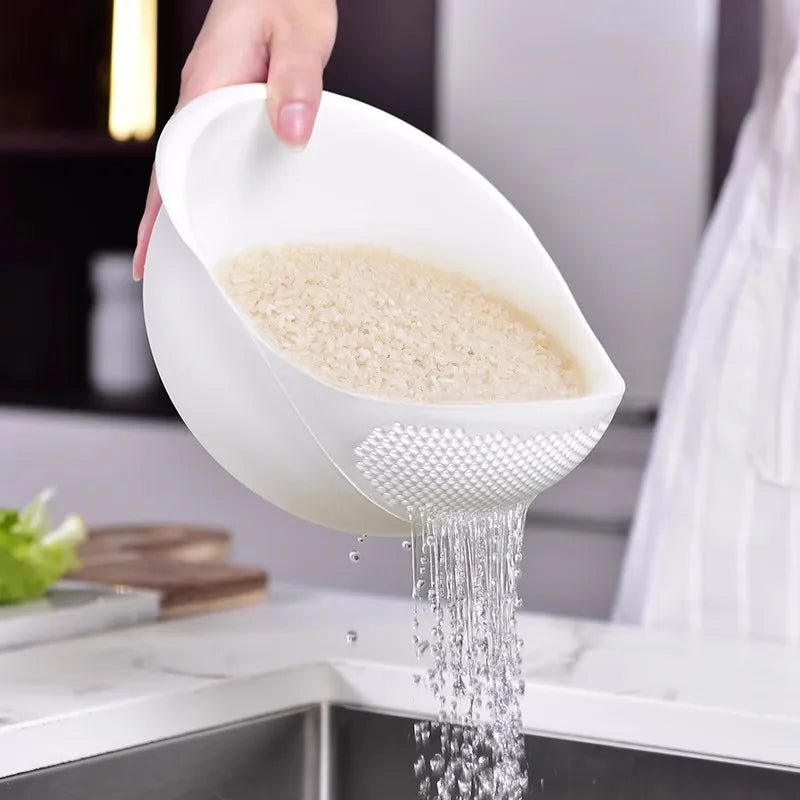 Rice Colander With Handles Kitchen Drain Basket Fall 2026 Easy Rinse Quick Drain