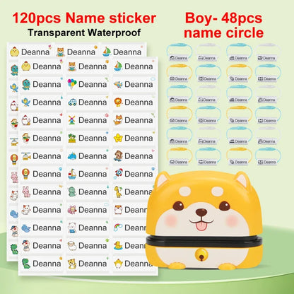 Customized Name Stamp Set - Engraved Waterproof Baby Name Seal, Perfect Kindergarten Gift