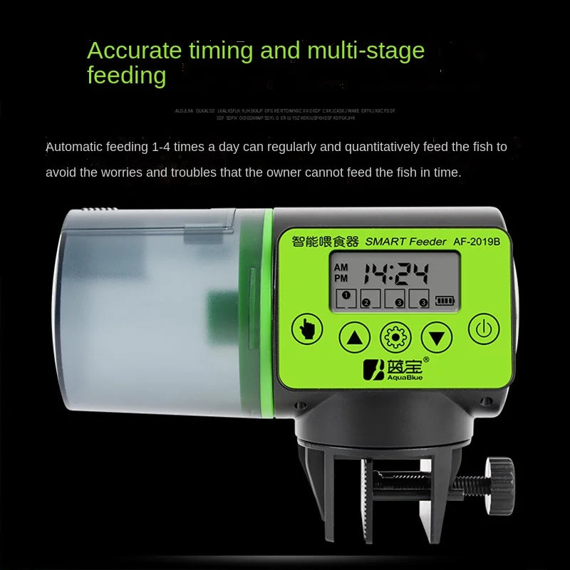 Automatic Fish Feeder 200g Reservoir Plastic Aquarium Feeder Fall 2025 Timed Hands Free Feeding