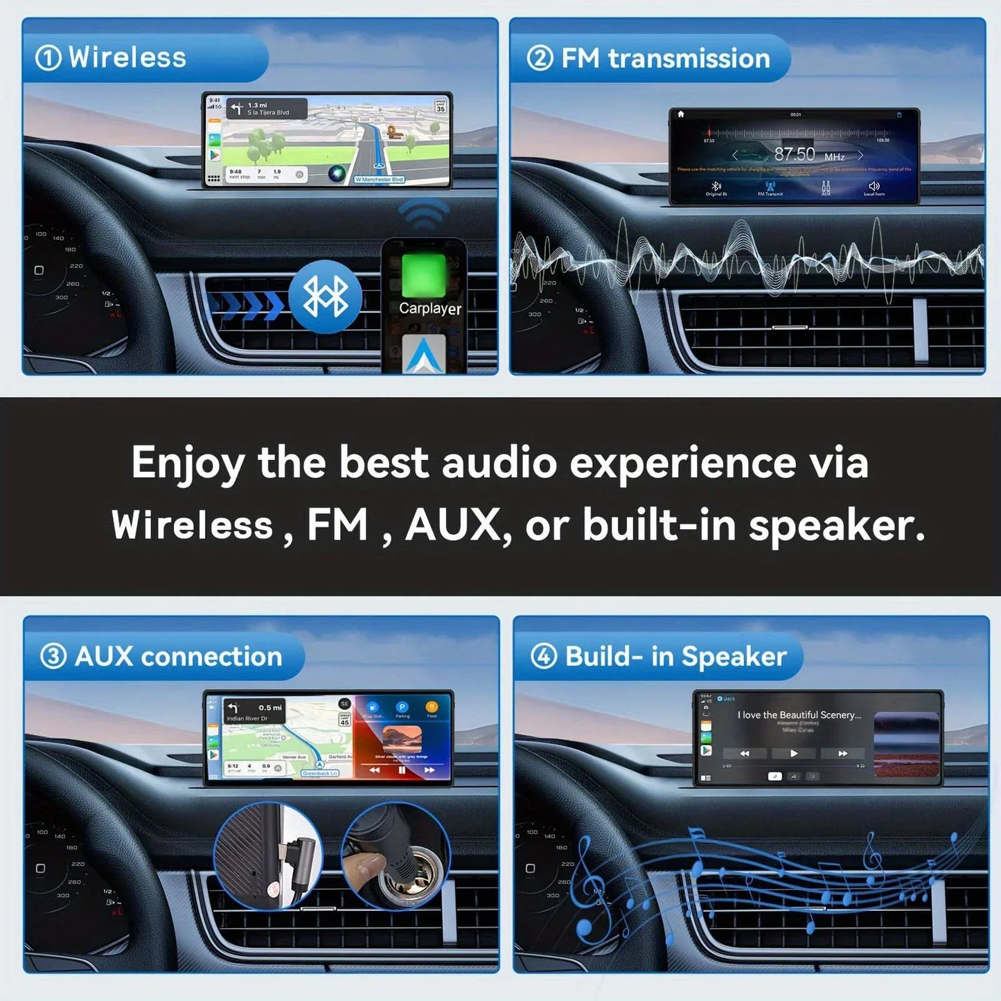 Car Stereo 10.26-Inch Universal Wireless CarPlay Android Auto Multimedia Player Fall 2025 Gift