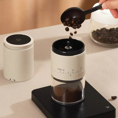 Electric Coffee Grinder 1500mAh Conical Burr Rechargeable Externally Adjustable Fall 2025 Uniform Grind Espresso And Drip