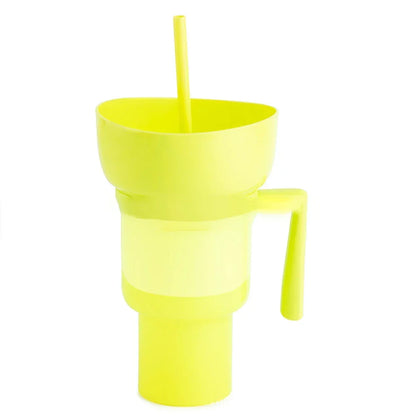 Snack Cup 2 In 1 Snack Bowl Tumbler Splash Proof Leakproof Popcorn Stadium Cup Movie Night Fall 2025