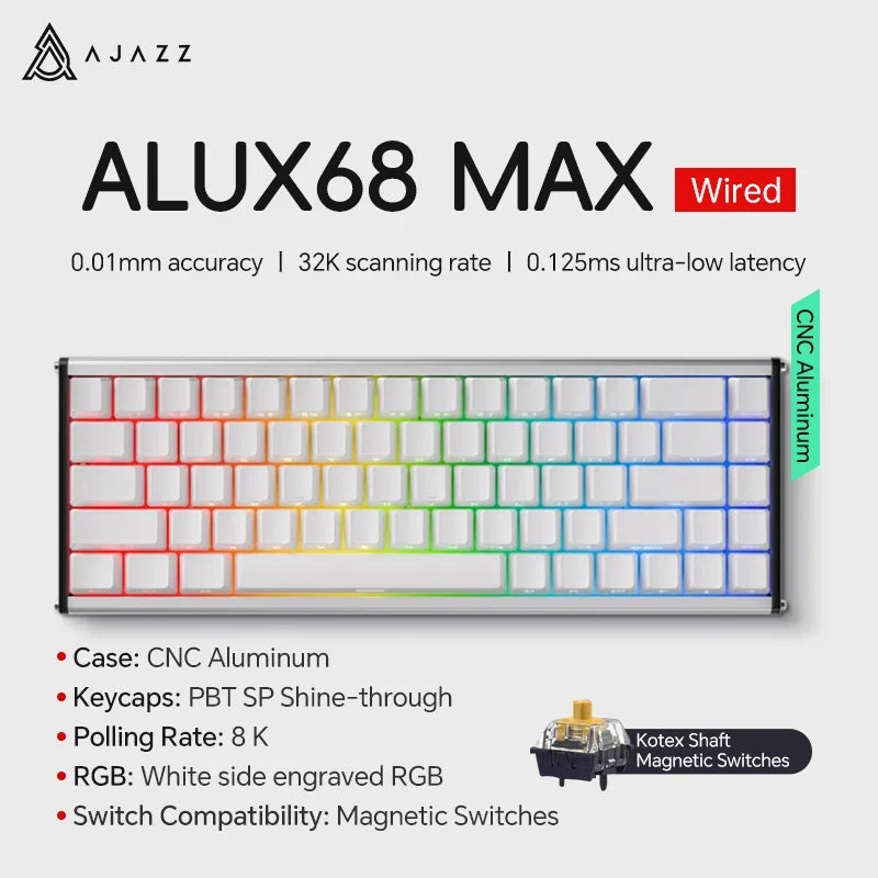 Mechanical Keyboard Sixty Mini Wireless ARGB Magnetic Hall