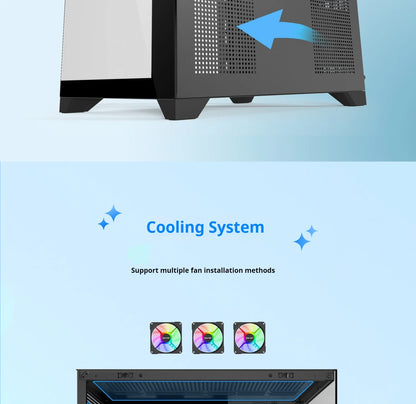 Gaming PC Case Dreamland Pro ATX Dual Glass 360mm Chassis
