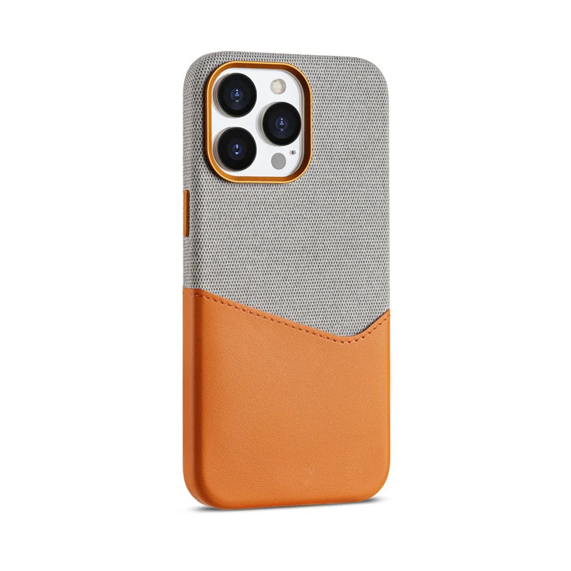 Card Holder MagSafe Leather Phone Case for iPhone 16 15Pro Max Wireless Charging Cover