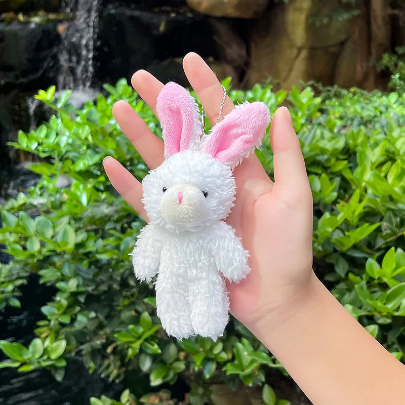 Variant image for Cute 12cm Plush Rabbit Keychain Doll - Soft Stuffed Animal Keychain Gift for Girls in Blush Pink-7