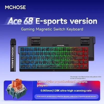 Hall Effect 68 Key Magnetic Gaming Keyboard Topographic RGB