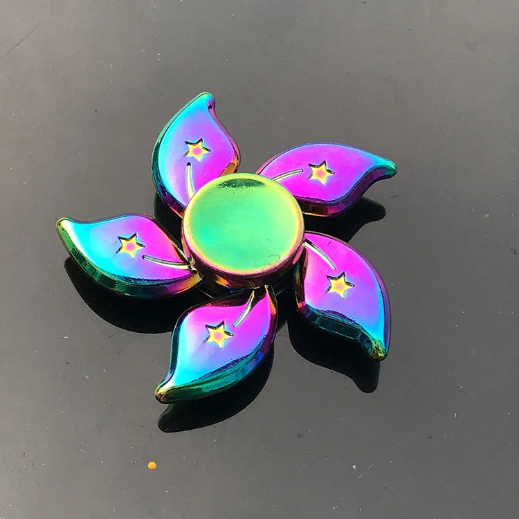 Fidget Spinner Metal Toy Rainbow Spinner R118 60mm Stress Relief for Adults and Kids