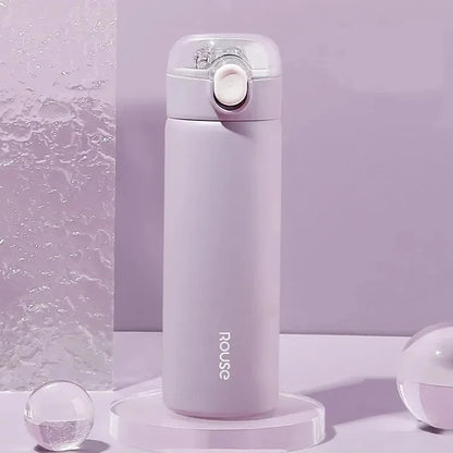 380ml Stainless Steel Vacuum Flask With Straw Girls Thermos