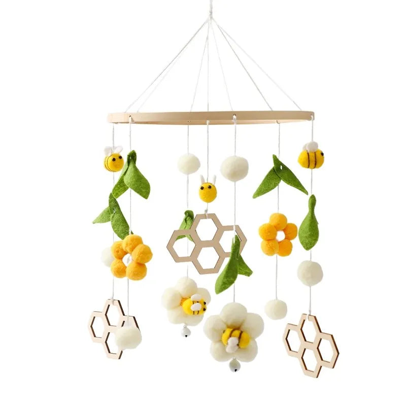 Baby Mobile Wooden Crib Hanging Toy Newborn Nursery Fall 2025 Soothing Music Developmental Gift