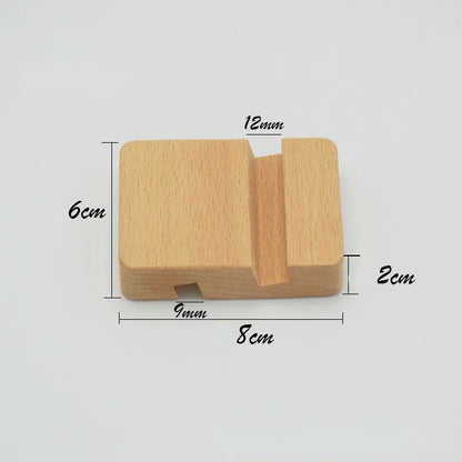 Universal Solid Wood Desk Stand Holder for Mobile Phones & Tablets - Home Accessories