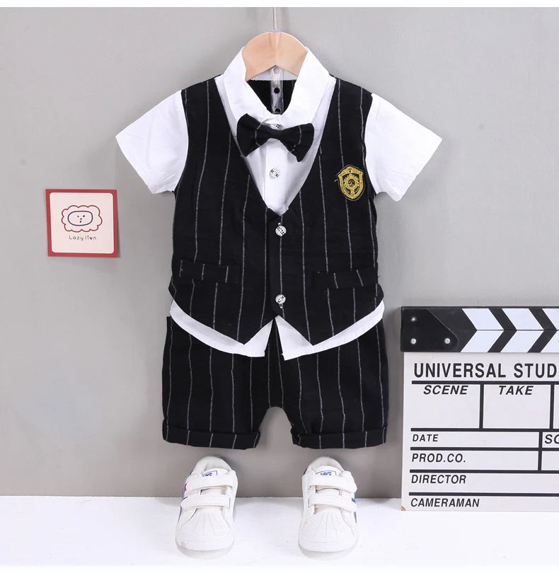 Outfit combination for the boys short sleeve shirt and shorts set - view 17