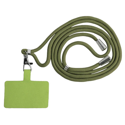 Adjustable Detachable Phone Lanyard with Card Holder & Carabiner - 13 Colors, Nylon Strap Accessory