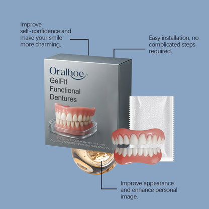 Soft Silicone Temporary Dentures Full Set – Safe, Easy Fit, Instant Smile Restoration 2026