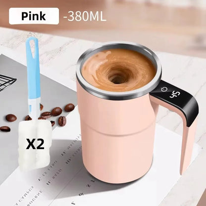 Self Stirring Mug 380ML Stainless Steel Interior USB Rechargeable Electric Coffee Cup Back To Work 2025 IP67 Waterproof