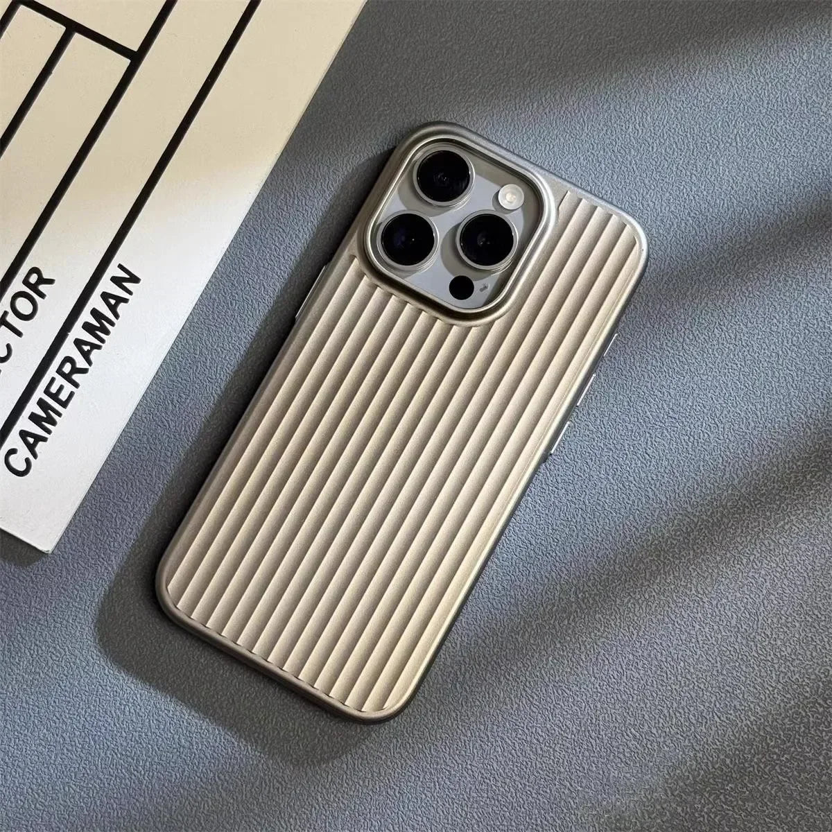 Advanced Electroplated Grille Phone Case for iPhone 16 15 14 Pro Max Plus Luxury Cover