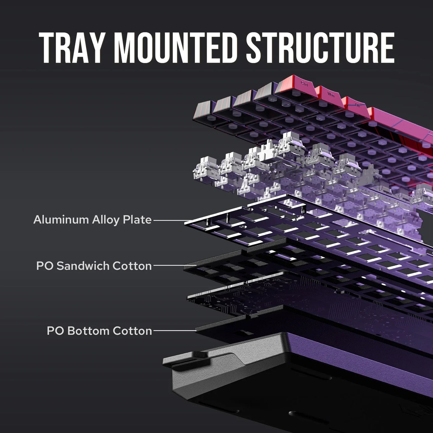 Mechanical 60 Percent Hot Swap Keyboard Aluminum RGB Hall