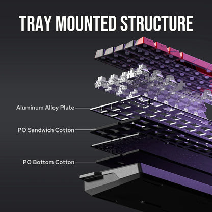 Mechanical 60 Percent Hot Swap Keyboard Aluminum RGB Hall