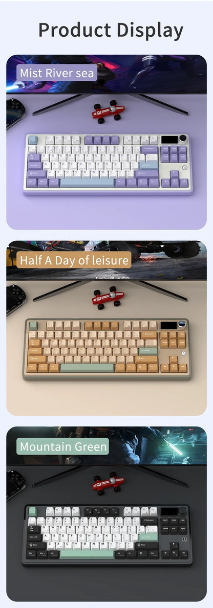 Mechanical Keyboard 87 Key Tri Mode RGB Hot Swappable