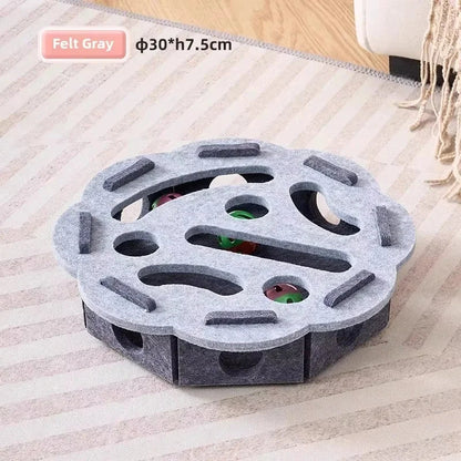 Cat Puzzle Toy Box With Ball Suede Felt Indoor Cat Exercise Entertainment Eco Friendly Gift 2026 TikTok Viral