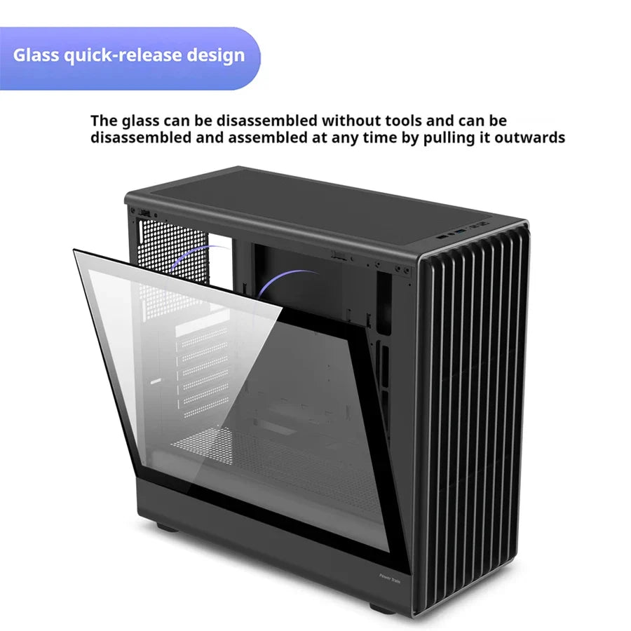 PC Case Glass Side ATX M ATX ITX Support 360mm Radiator