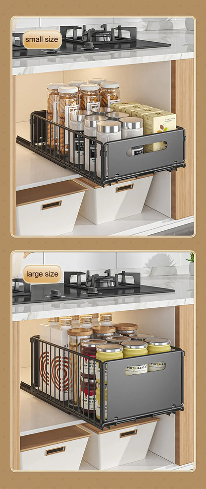 Pull Out Cabinet Organizer Slide Drawer Kitchen Rack