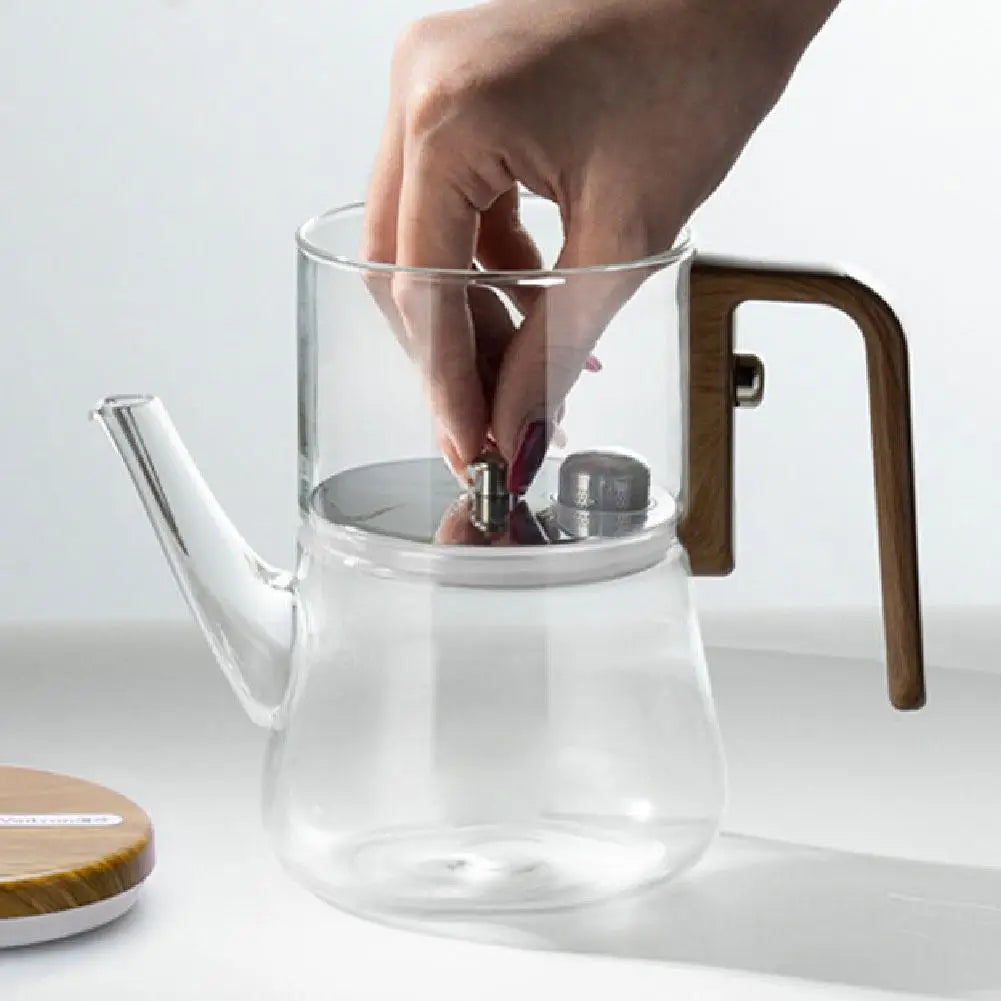 Home Magnetic Suction Floaty Cup Teapot 740ML Heat-Resistant Glass Tea Set
