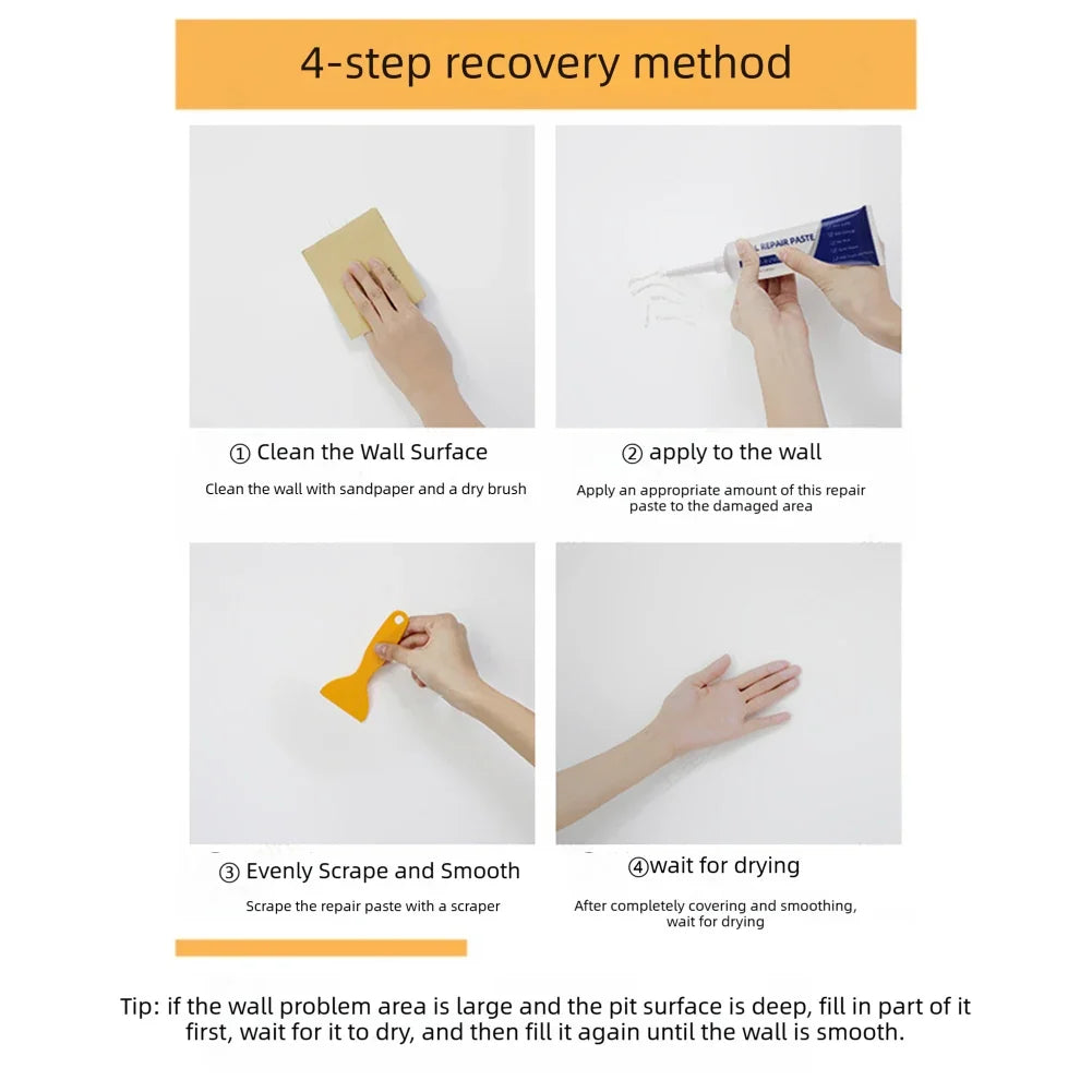 Wall Repair Paste 250g - Multi-Functional Quick-Dry Patch Kit, Easy-To-Use, Strong Adhesion | Fall 2026 DIY Trend