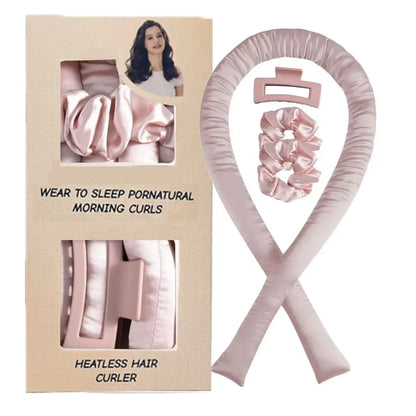 Heatless Hair Curlers Silk Headband Ribbon Rollers Overnight No Heat Styling Tool Sleep Curls 2025