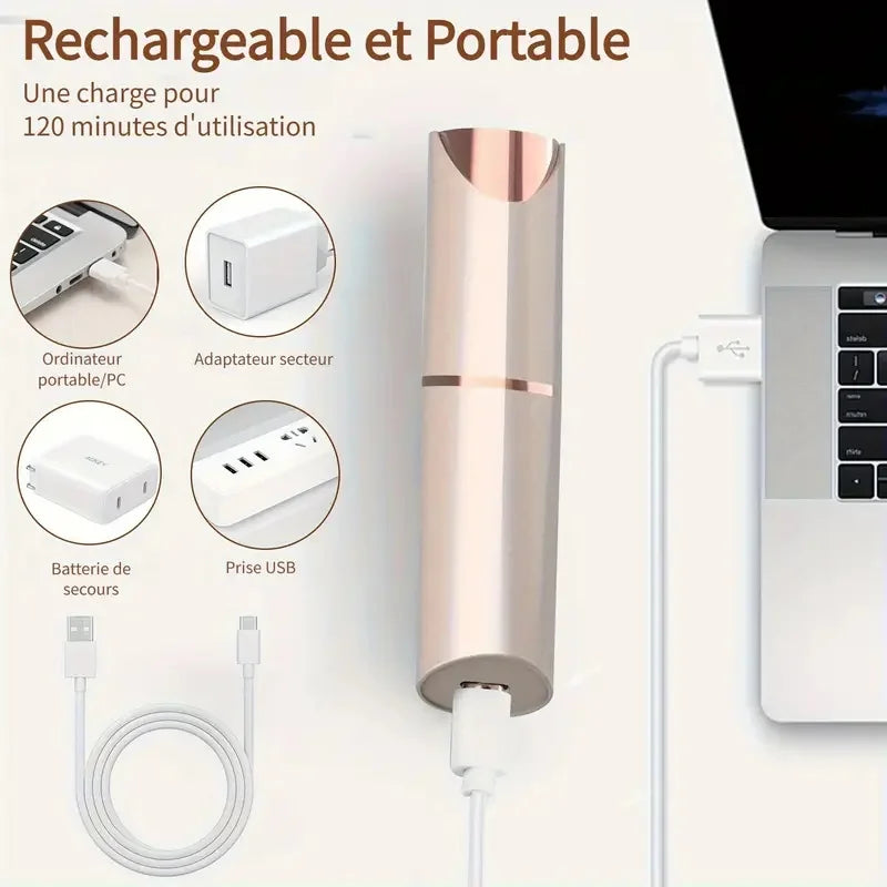 Facial Trimmer 2-In-1 Eyebrow Shaver Rechargeable Painless Face Lip Body Grooming Tool Fall 2026 Gift